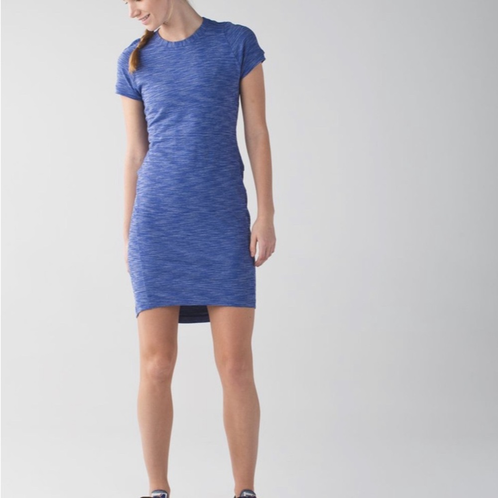 EUC Lululemon &go Where-To Dress Heathered Sapphire Blue size 10